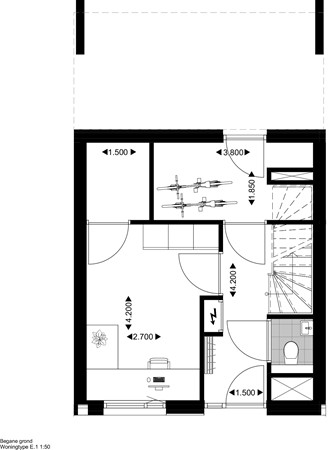Floorplan - Rozenstraat Bouwnummer E.008, 5014 AJ Tilburg